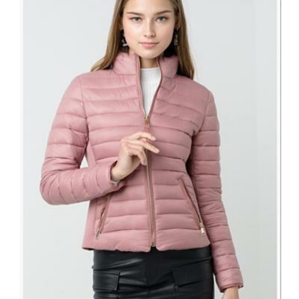 Cozy Chic Vintage Mauve Puffer Jacket - Picture 9 of 11